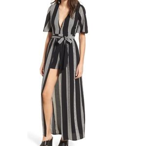 EUC Socialite Striped Romper Dress